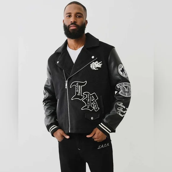 True Religion Property Of None Biker Jacket XXL Limited Edition Exclusive (NWT) - Picture 2 of 12